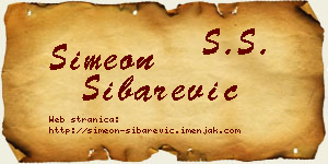 Simeon Šibarević vizit kartica